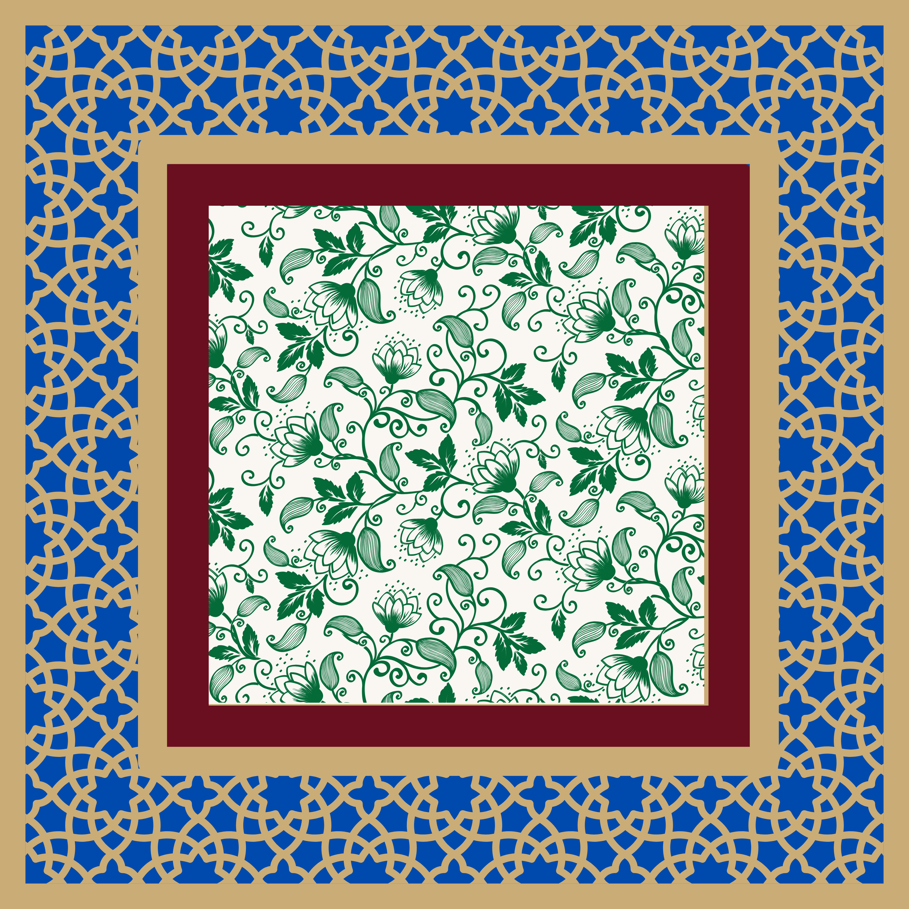 Chinoiserie Glam Mahjong Mat