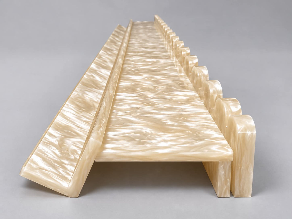 Ivory Pearl Scalloped Mahjong Racks