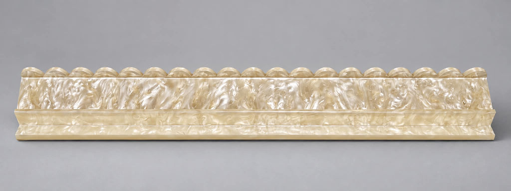 Ivory Pearl Scalloped Mahjong Racks