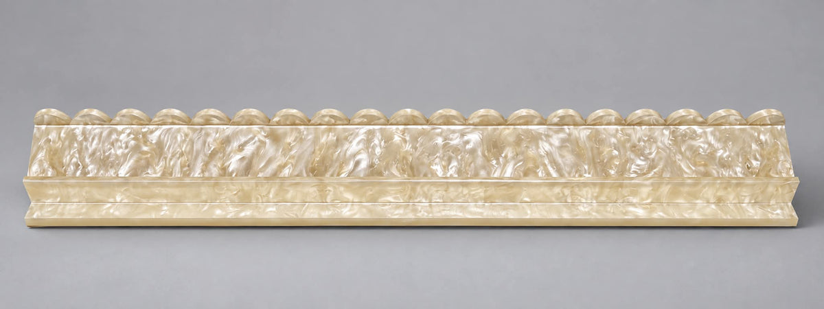 Ivory Pearl Scalloped Mahjong Racks