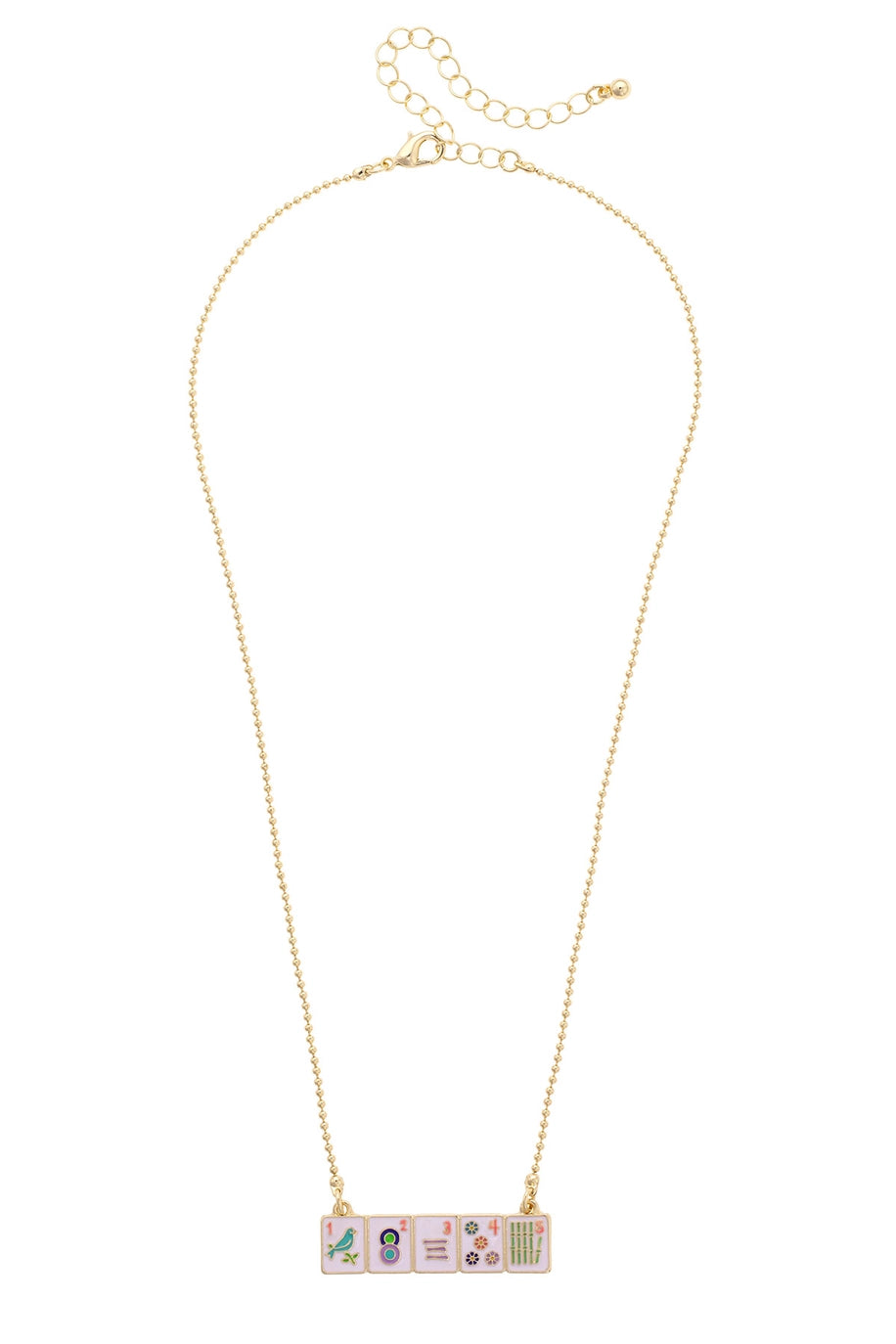 Mahjong Tile Wall Necklace