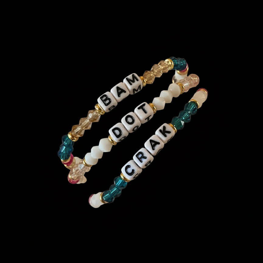 Mahj Glam Beaded Bracelet – 3 Strand Stack