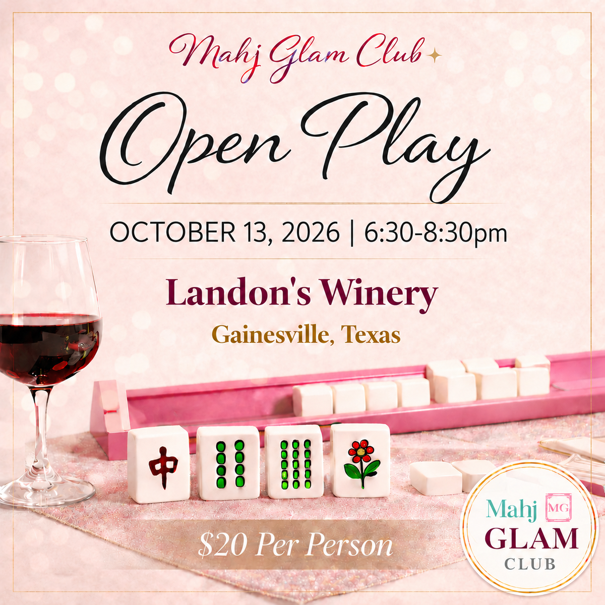 October 13th - Landon's Winery Open Play - Gainesville, Texas