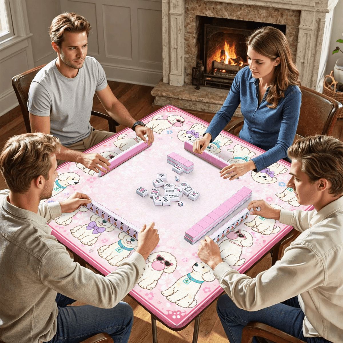 Puppy Love Mahjong Mat