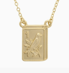 Bird Bam 24K Plated Tile Necklace