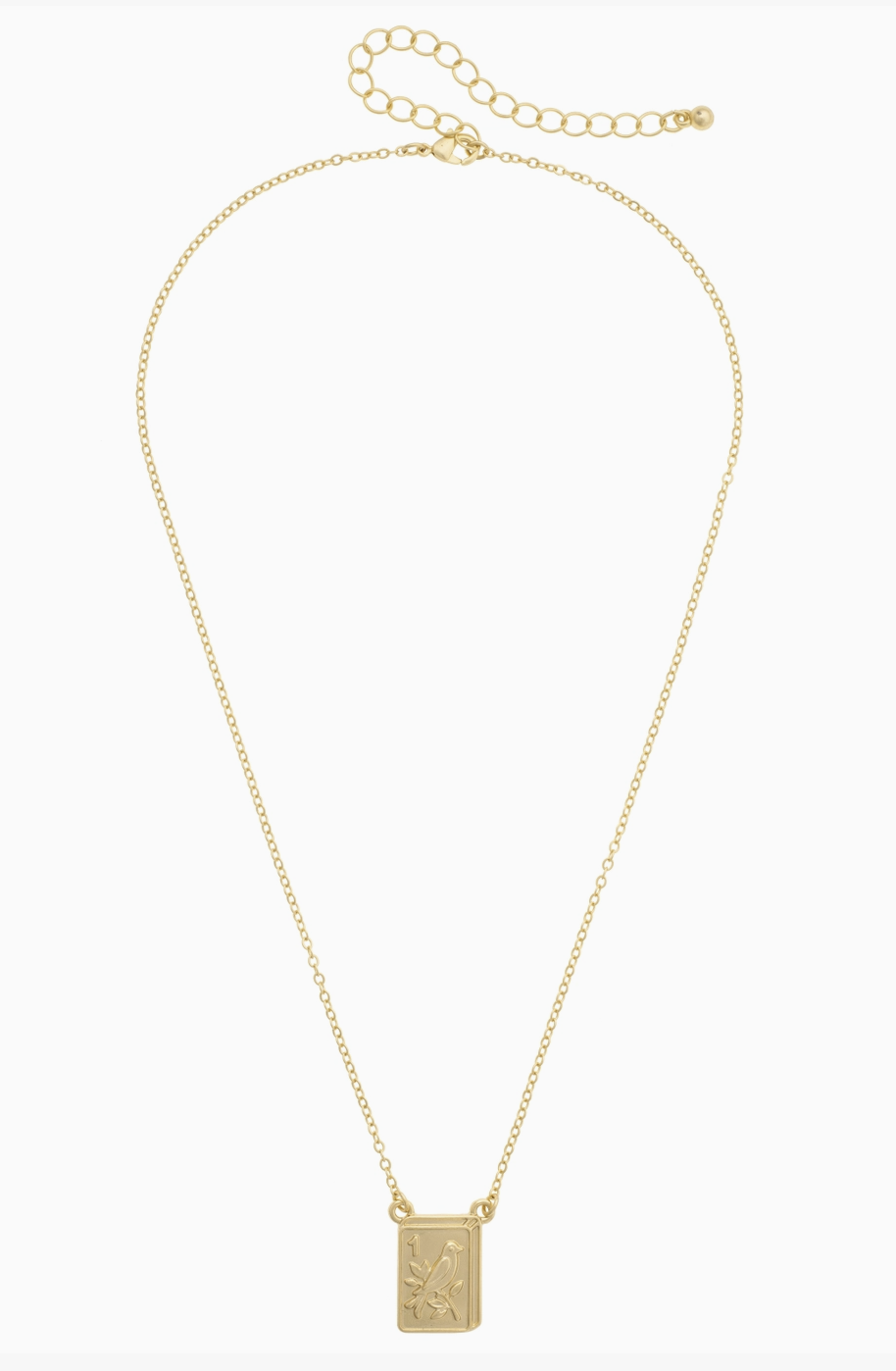 Bird Bam 24K Plated Tile Necklace