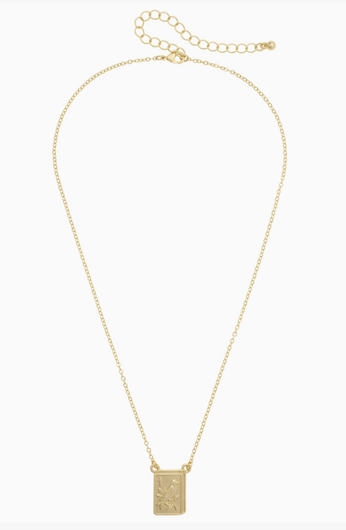 Bird Bam 24K Plated Tile Necklace