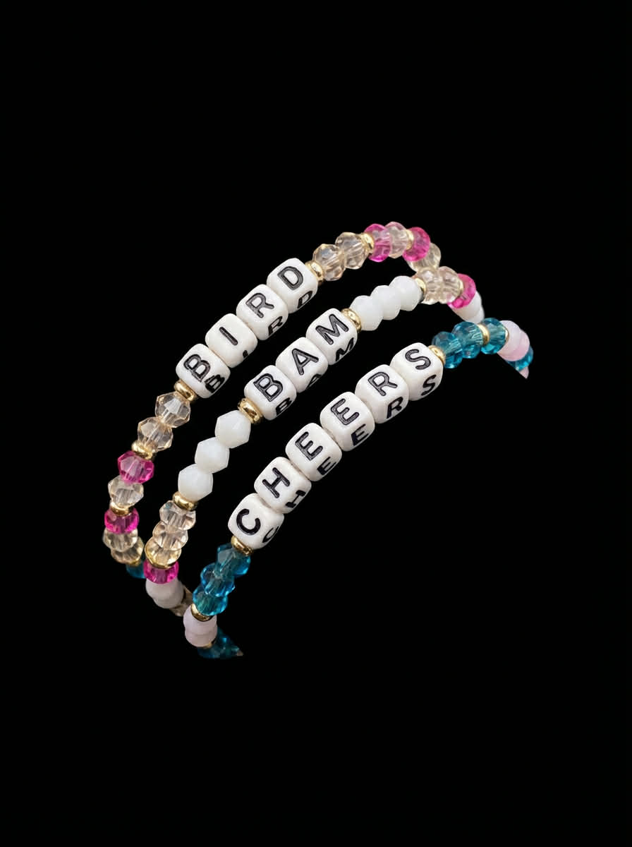 Mahj Glam Beaded Bracelet – 3 Strand Stack