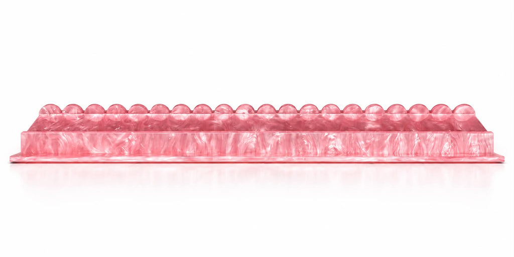 Blush Pearl Scalloped Mahjong Racks