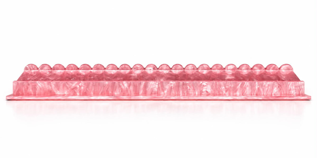 Blush Pearl Scalloped Mahjong Racks
