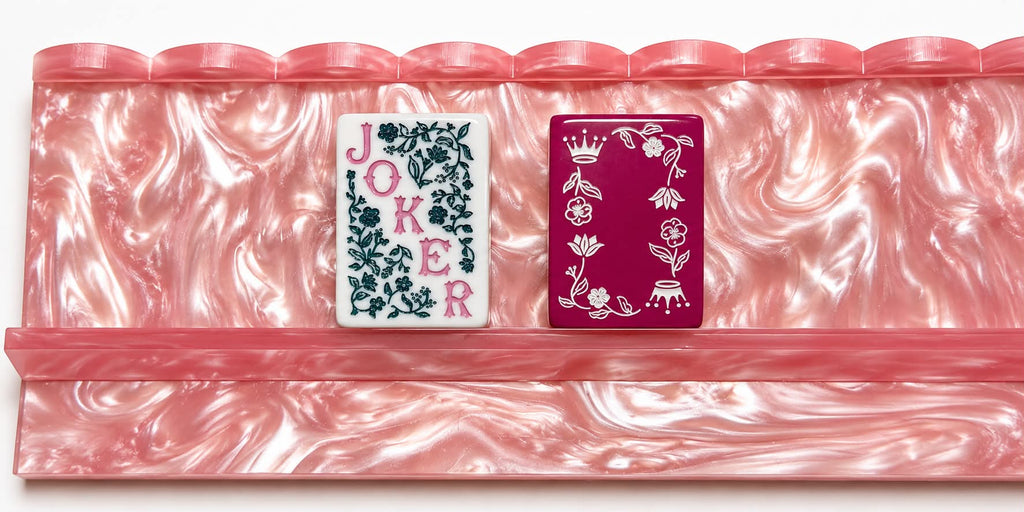 Blush Pearl Scalloped Mahjong Racks