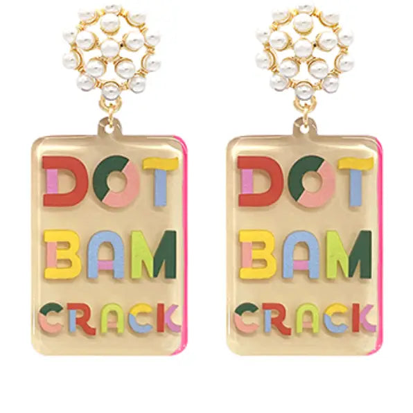 Mahjong Earrings - Dot, Bam, Crack