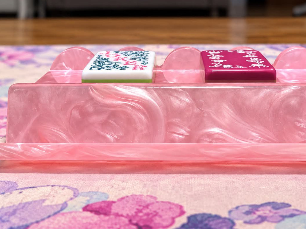 Blush Pearl Scalloped Mahjong Racks