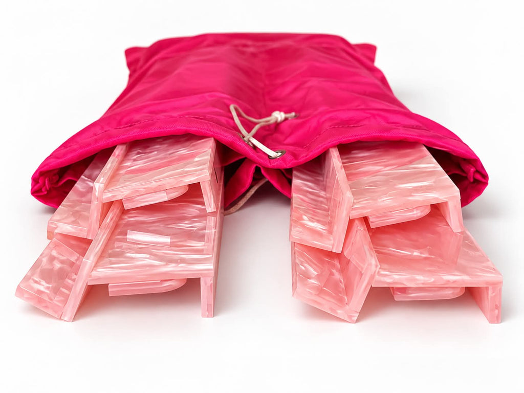Blush Pearl Scalloped Mahjong Racks