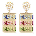 Mahjong Earrings - Mahj, Mahj, Mahj