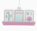 Mahjong Trio Glass Christmas Ornament