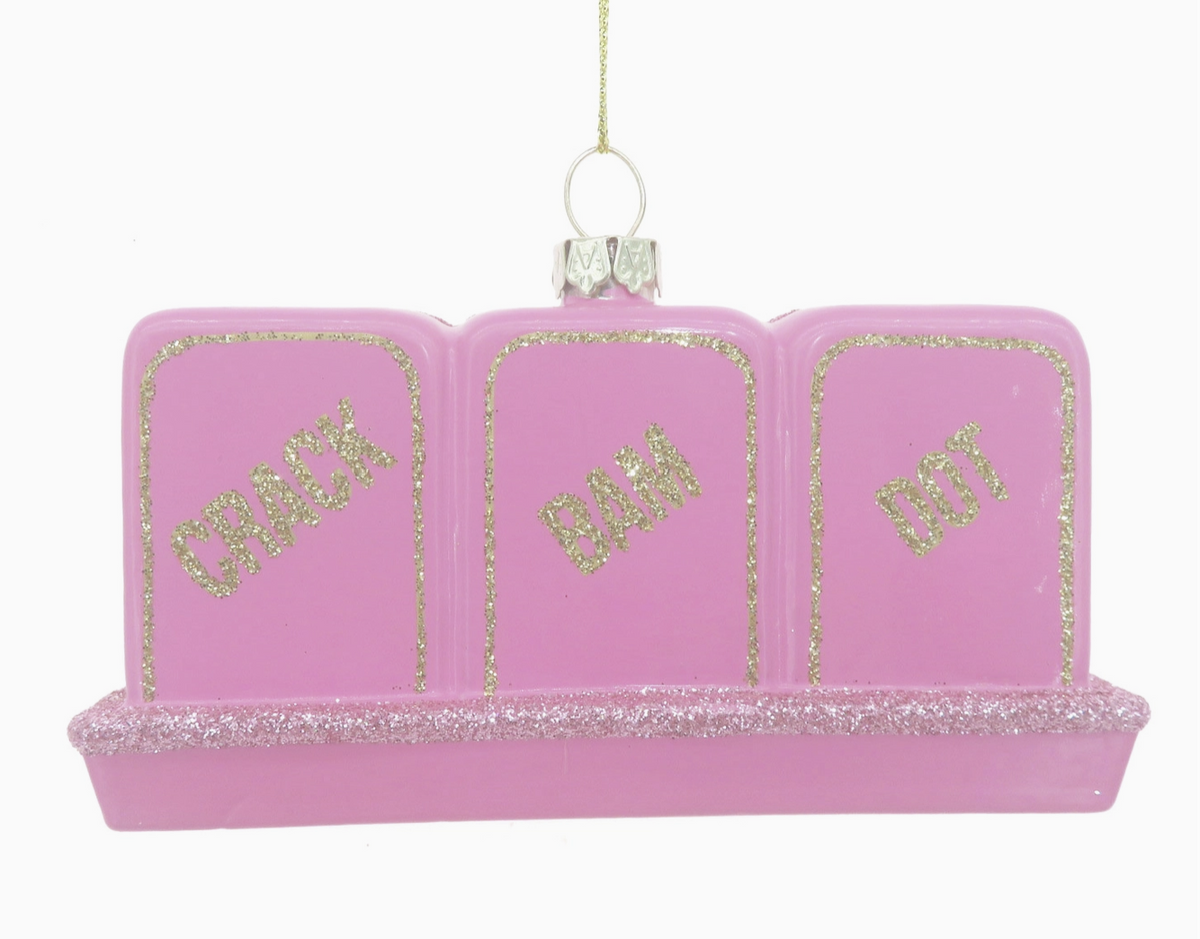 Mahjong Trio Glass Christmas Ornament